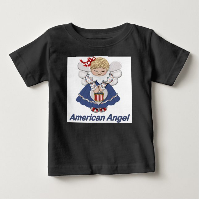 T-shirt Pour Bébé Angel américain (Devant)