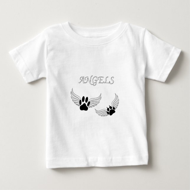 T-shirt Pour Bébé Angel Pet Animaux (Devant)