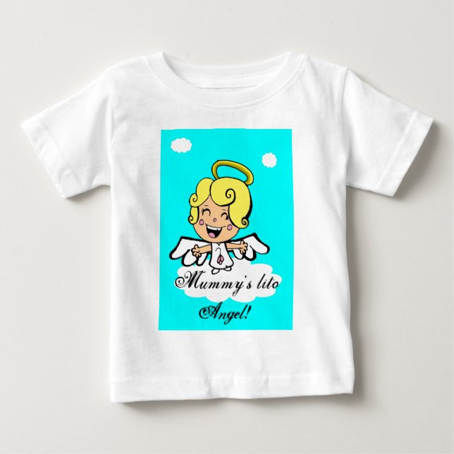 T-shirt Pour Bébé angelfly, l'ange lito de maman ! (Devant)