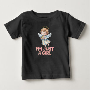 T-shirt Pour Bébé Angélique Juste une Fille Enfants