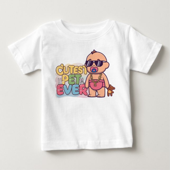 T-shirt Pour Bébé Animal de compagnie (Devant)