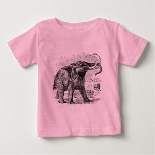 T-shirt Pour Bébé Animal éteint personnalisé vintage de mammouth