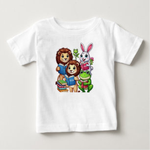 T-shirt Pour Bébé Animal Friends & Books for Little Learners