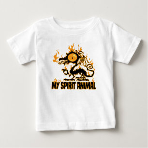 T-shirt Pour Bébé Animalier Esprit Dragon Croustillant Incandescent