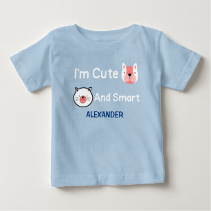 T-shirt Pour Bébé Animaux de chat de chien mignons Personnaliser