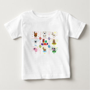 T-shirt Pour Bébé Animaux de ferme