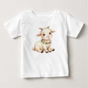 T-shirt Pour Bébé Animaux de ferme mignons-Chèvre