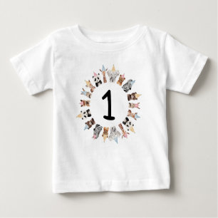 T-shirt Pour Bébé Animaux de fête Anniversaire