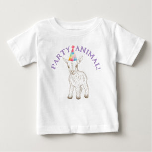 T-shirt Pour Bébé Animaux de fête Chèvre