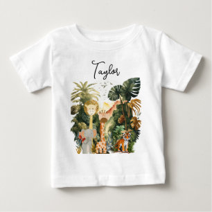 T-shirt Pour Bébé Animaux de la jungle Safari exotique Rêve