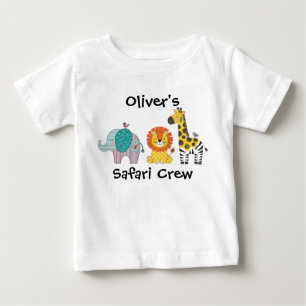 T-shirt Pour Bébé Animaux de safari mignons patchwork