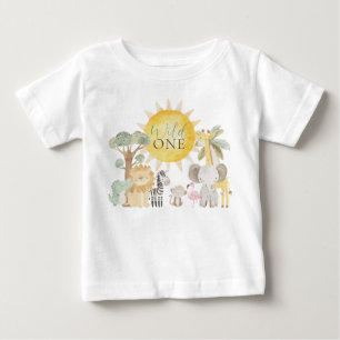 T-shirt Pour Bébé Animaux de safari Nyala Wild One Premier Anniversa