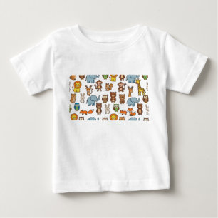 T-shirt Pour Bébé Animaux enfants dessin crayon couleur crayon