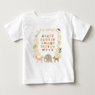T-shirt Pour Bébé Animaux Et Alphabet Rigoureux