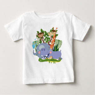 T-shirt Pour Bébé Animaux mignons de safari