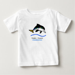T-shirt Pour Bébé Animaux sauvages - Cute DOLPHIN - Océan - Marine