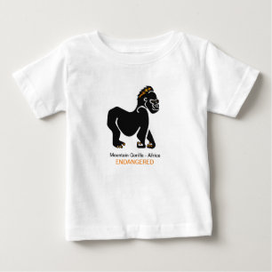 T-shirt Pour Bébé Animaux sauvages - GORILLA- Ape -Primate - Afrique