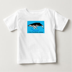 T-shirt Pour Bébé Animaux sauvages - J'aime les baleines à bosse - O