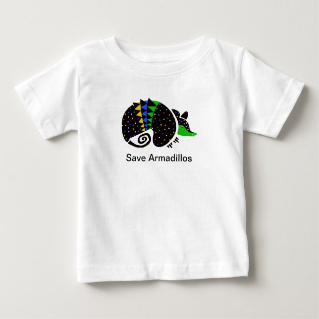 T-shirt Pour Bébé Animaux sauvages - Save ARMADILLOS - Faune (Devant)