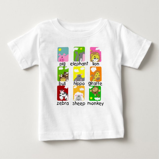 T-shirt Pour Bébé Animaux sur les tee-shirts et cadeaux de parade (Devant)