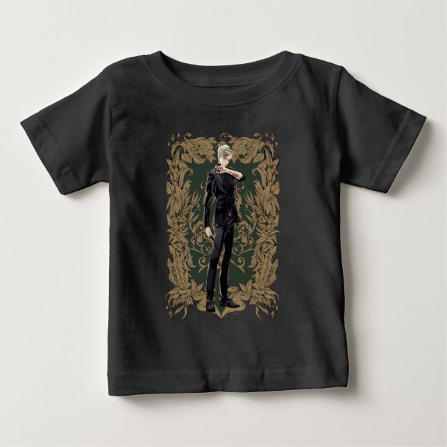 T-shirt Pour Bébé Anime Draco Malfoy Cadre Ornate (Devant)