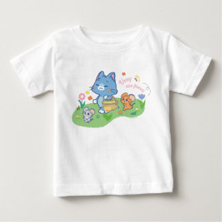 T-shirt Pour Bébé Anime Tom, Jerry et Tuffy Picnic