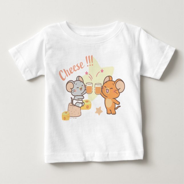 T-shirt Pour Bébé Anime Tuffy et Jerry Cheese au fromage (Devant)