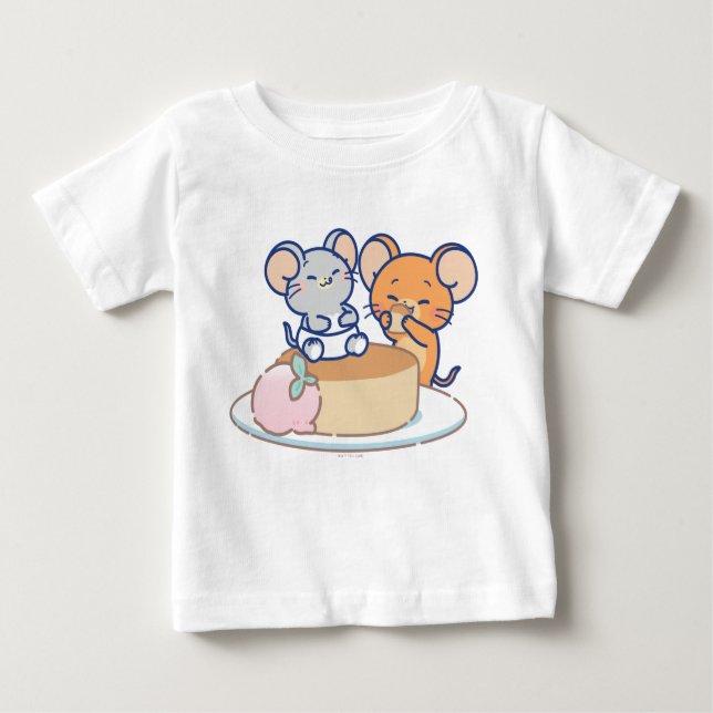 T-shirt Pour Bébé Anime Tuffy et Jerry Cheesecake (Devant)