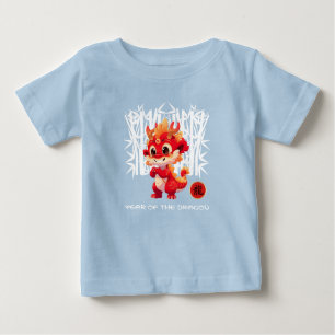 T-shirt Pour Bébé Année chinoise du dragon   Cute Little Dragon