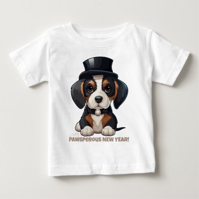 T-shirt Pour Bébé Année de Woofs! (Devant)