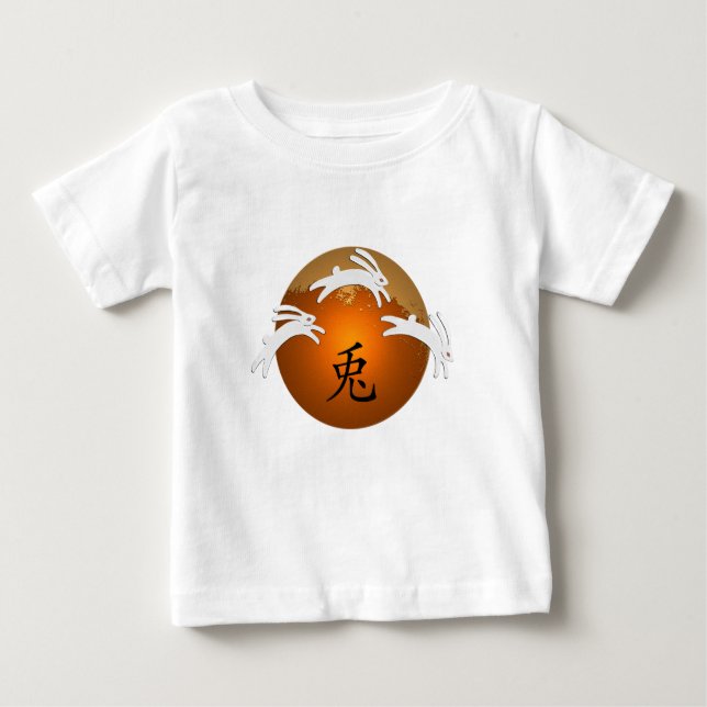 T-shirt Pour Bébé Année du bébé lapin (Devant)
