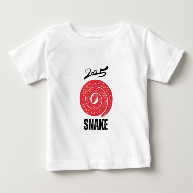 T-shirt Pour Bébé Année du serpent 2025 (Devant)