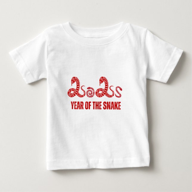 T-shirt Pour Bébé Année du Serpent 2025 (Devant)