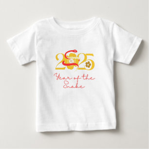T-shirt Pour Bébé Année du serpent 2025 fleur