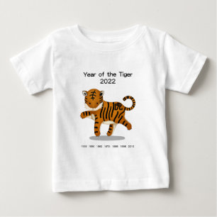 T-shirt Pour Bébé Année du tigre 2022 Cute Zodiac Animal