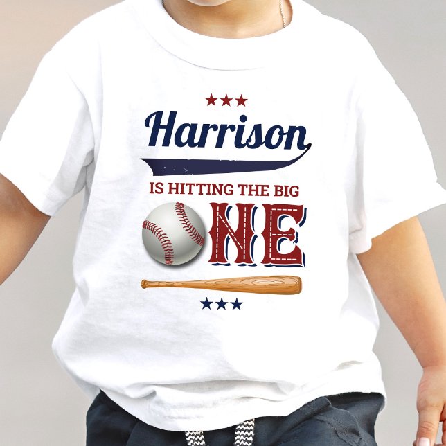 T-shirt Pour Bébé Anniversaire 1 an de Baseball pour Garçons (Créateur téléchargé)