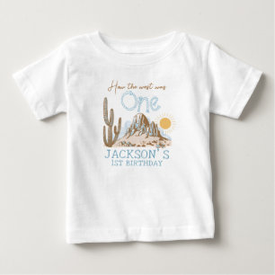 T-shirt Pour Bébé Anniversaire 1ère année Western Désert Sauvage Vin
