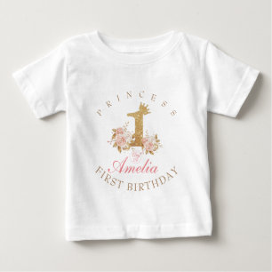 T-shirt Pour Bébé  Anniversaire 1ère Princesse 