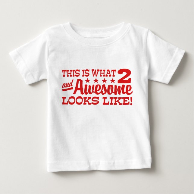 T-shirt Pour Bébé Anniversaire 2 ans (Devant)