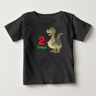 T-shirt Pour Bébé Anniversaire 2 ans dinosaure - 2ème anniversaire D