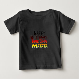 T-shirt Pour Bébé Anniversaire allemand Hakuna Matata Art Imprimer
