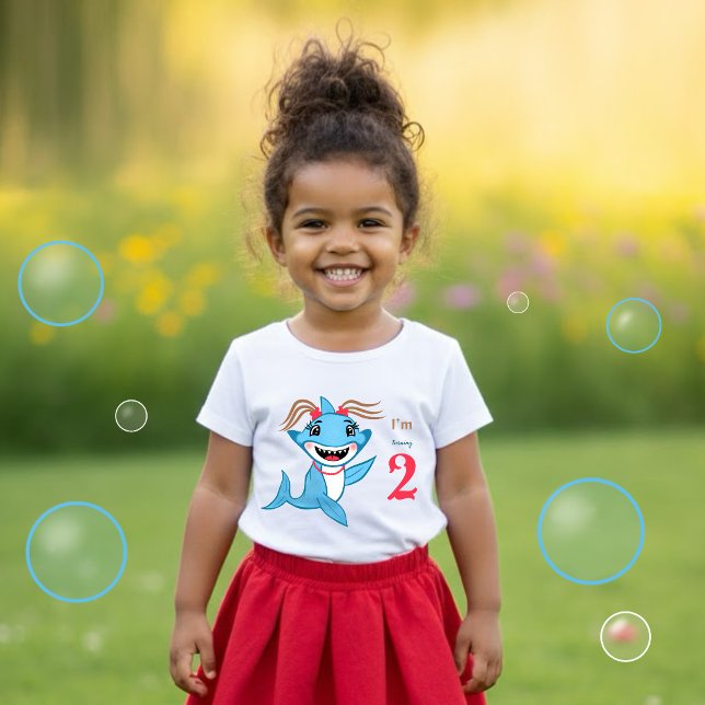 T-shirt Pour Bébé Anniversaire Baby shark (Créateur téléchargé)