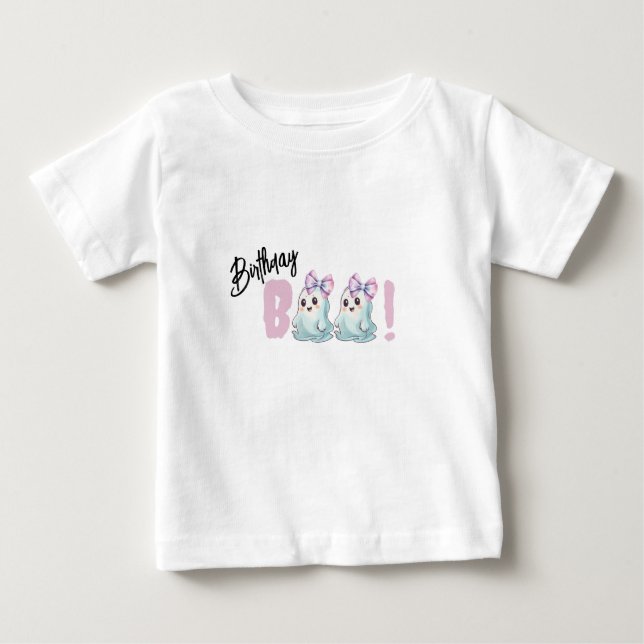 T-shirt Pour Bébé Anniversaire Boo Halloween Anniversaire (Devant)