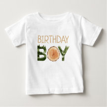 Anniversaire Boy Aquarelle Bois