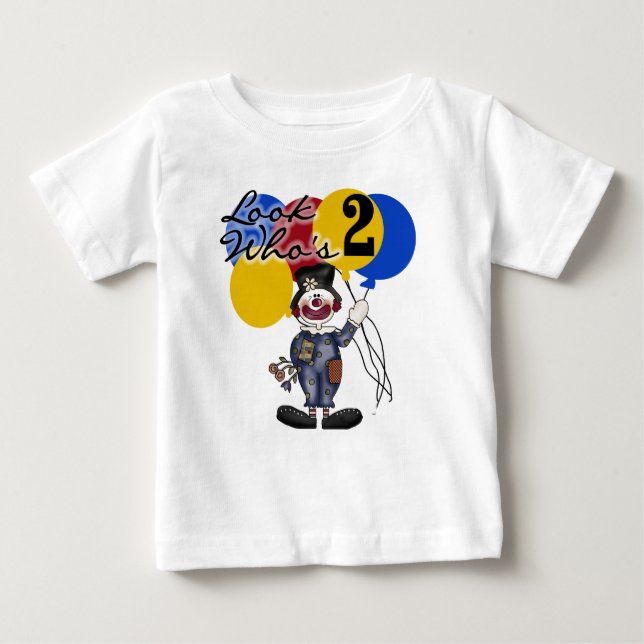 T-shirt Pour Bébé Anniversaire de clown de cirque 2ème (Devant)