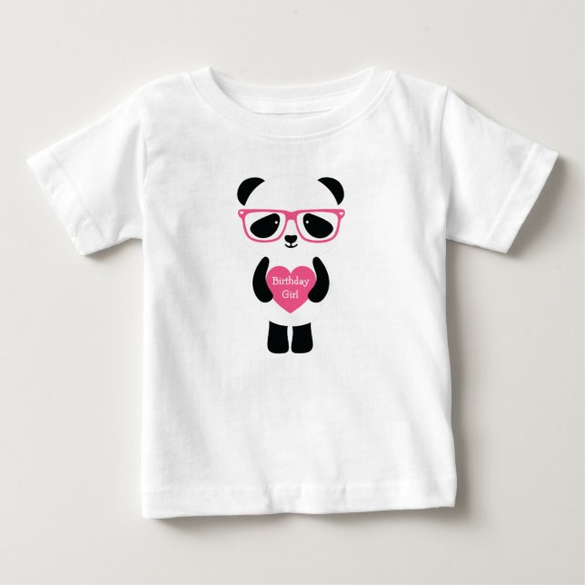 T-shirt Pour Bébé Anniversaire de Cute Panda (Devant)
