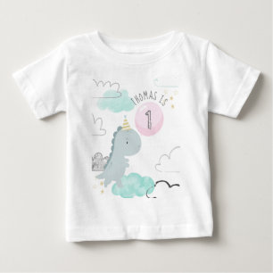 T-shirt Pour Bébé Anniversaire de Dinosaure Cute