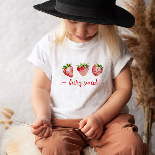 T-shirt Pour Bébé Anniversaire de fraise, baie sucrée