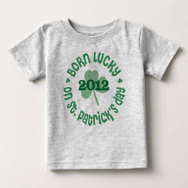 T-shirt Pour Bébé Anniversaire de Jour de la Saint Patrick (Devant)