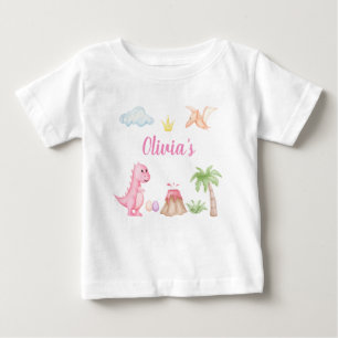 T-shirt Pour Bébé Anniversaire de la fille Dinosaur